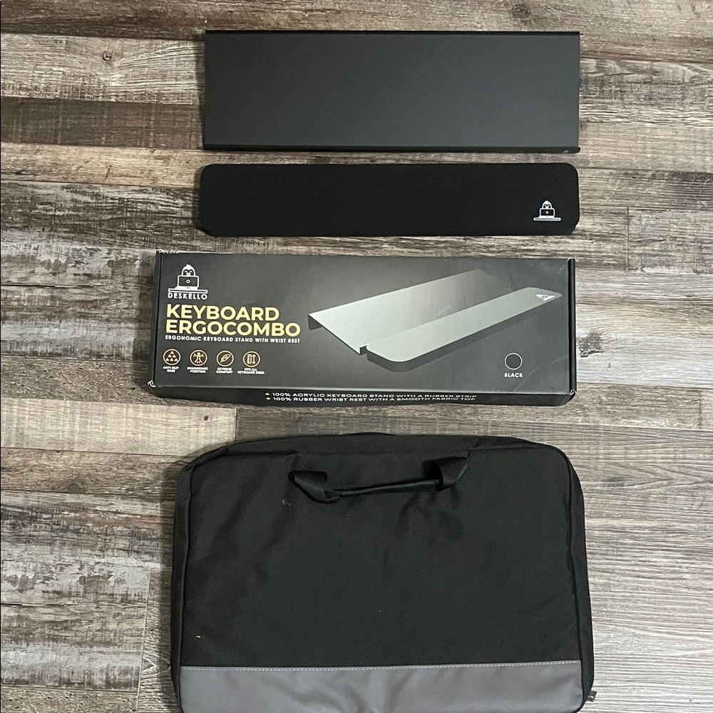 Black Keyboard Ergonomic Combo and Laptop Bag New